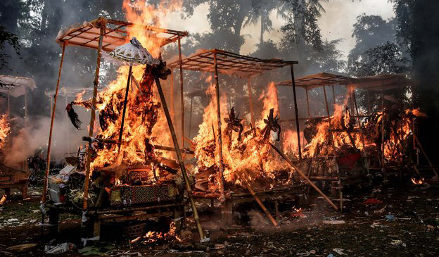 

Ngaben, or Cremation Ceremony, is
a funeral ritual performed in Bali
to send the deceased to the n