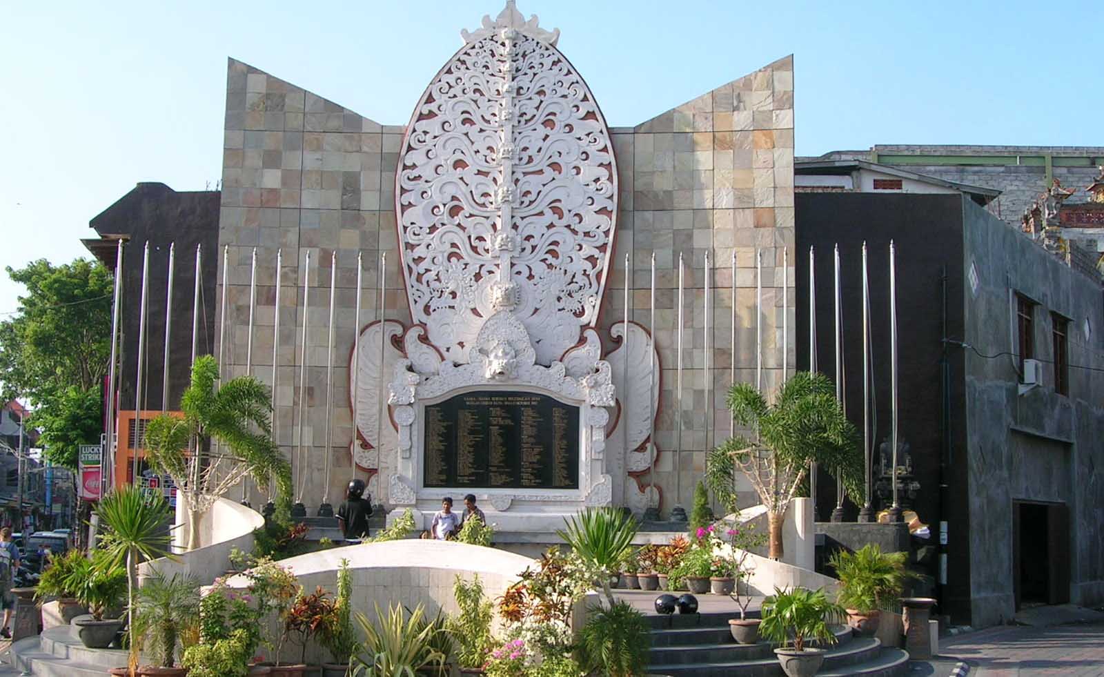 

This permanent memorial located near the site
where the 2002 terrorist attack killed 202 people is