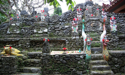 

Literally meaning ‘Sea Temple,’ this is one of many small puras
made from coral and bl