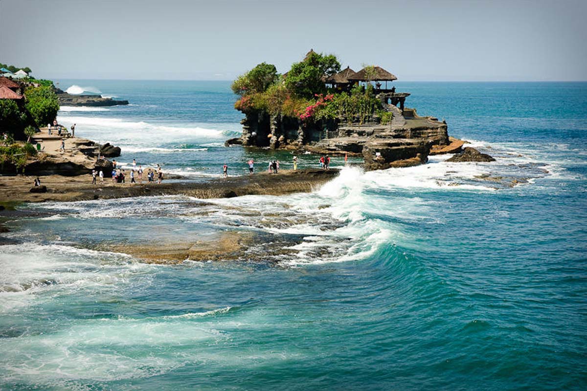 Quite likely Bali’s most visited and photographed temple, the iconic Tanah Lot temple (‘