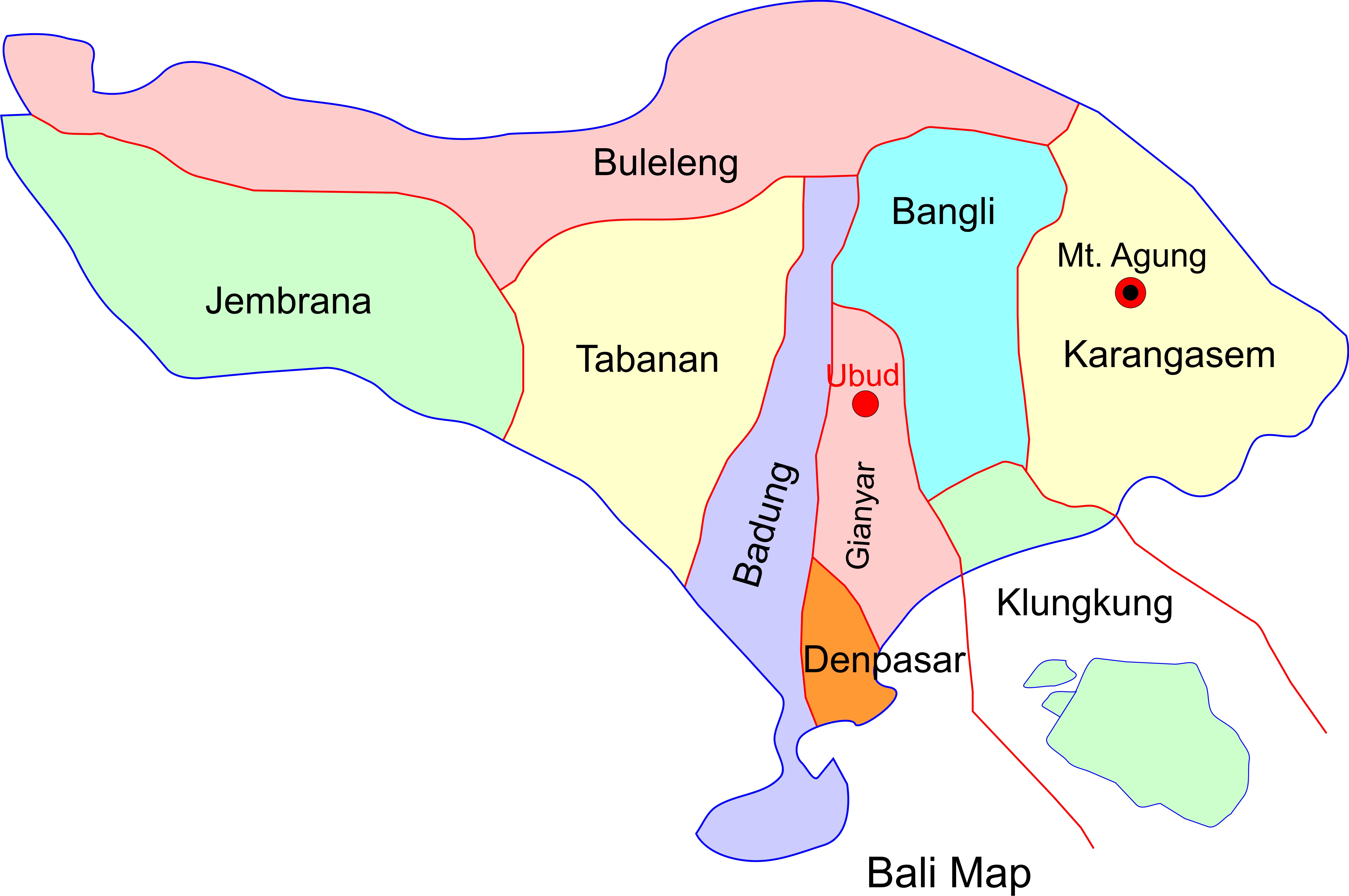 Bali Regency Map 